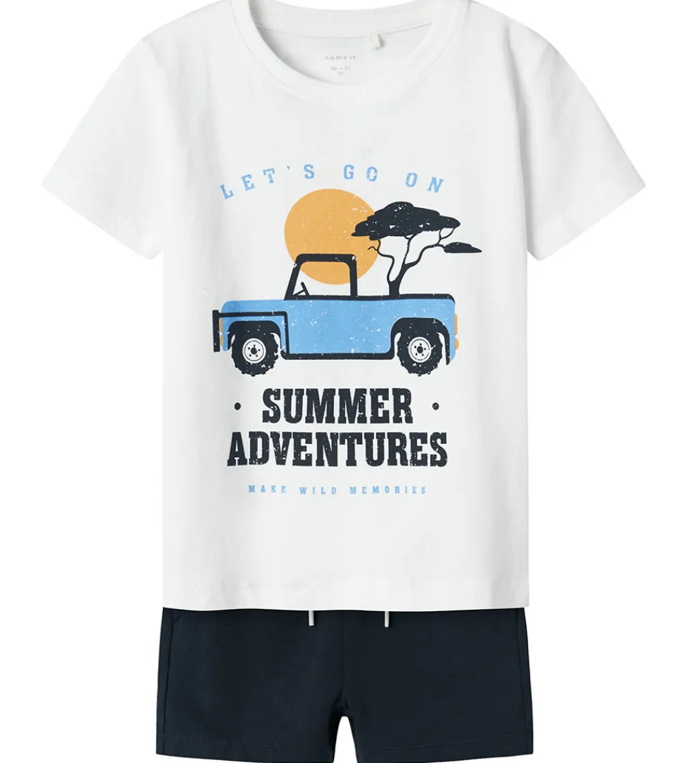 Shortssæt - Shorts/T-shirt - NmmJaspen - Lucent White|Name It Online