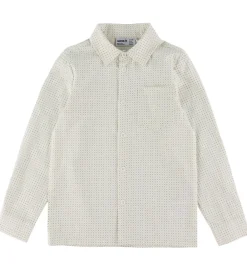 Skjorte - NkmVilfred - Cloud Dancer/Dot Navy Blazer|Name It Outlet