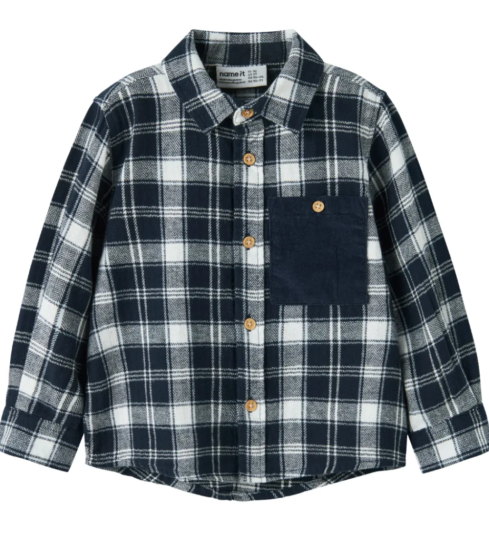 Skjorte - NmmSanto - Navy Blazer|Name It New