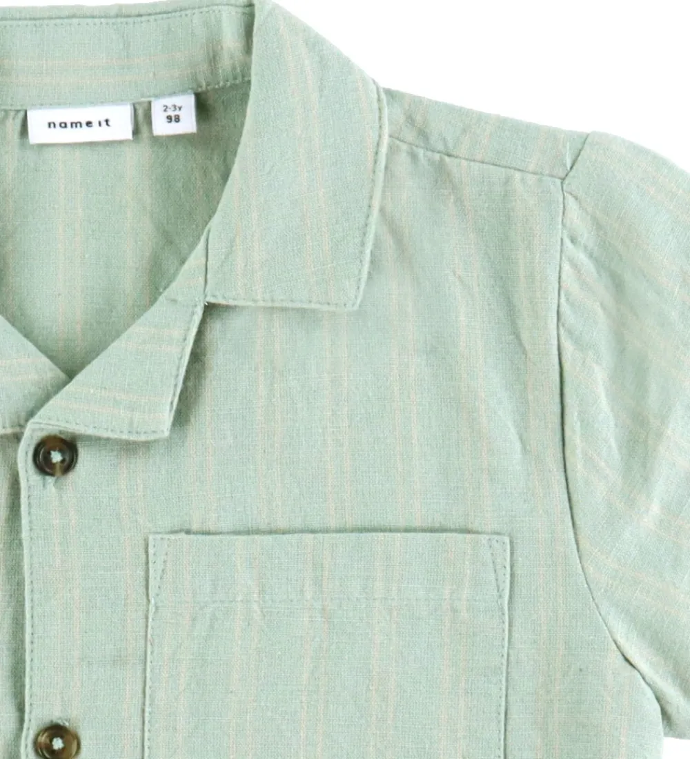 Skjorte k/æ - NmmHalom - Slate Gray|Name It Online