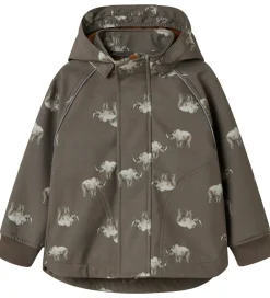 Softshelljakke m. Fleece - NmmAlfa08 - Morel/Rhino|Name It Hot