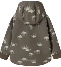 Softshelljakke m. Fleece - NmmAlfa08 - Morel/Rhino|Name It Hot