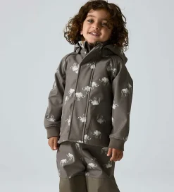 Softshelljakke m. Fleece - NmmAlfa08 - Morel/Rhino|Name It Hot