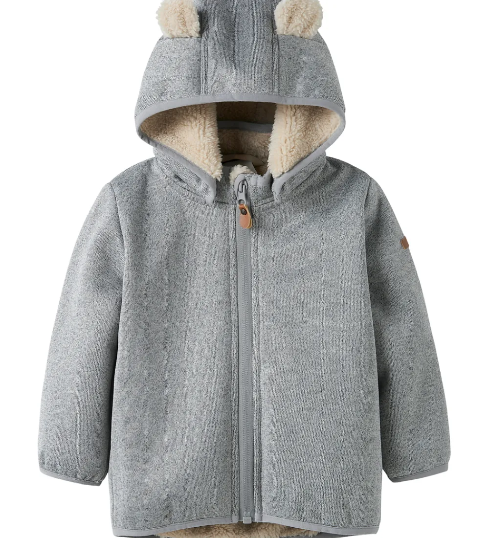 Softshelljakke m. Fleece - NbnMada08 - Grey Melange m. Ø|Name It New