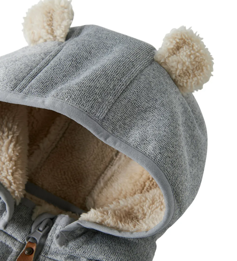 Softshelljakke m. Fleece - NbnMada08 - Grey Melange m. Ø|Name It New