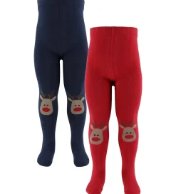 Strømpebukser - NmfVichristmas - 2-pak - Dark Sapphire/J|Name It Best