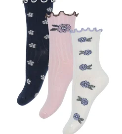 Strømper - 3-pak - NmfOalia - Navy Blazer/Burnished Lila|Name It Sale