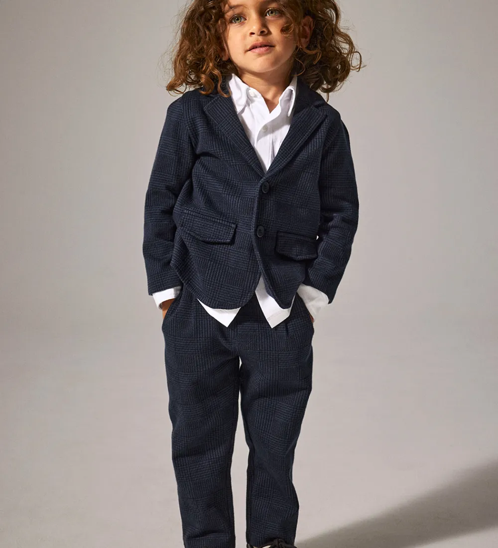 Sweatpants - NmmRobino - Navy Blazer/CHECK|Name It Online