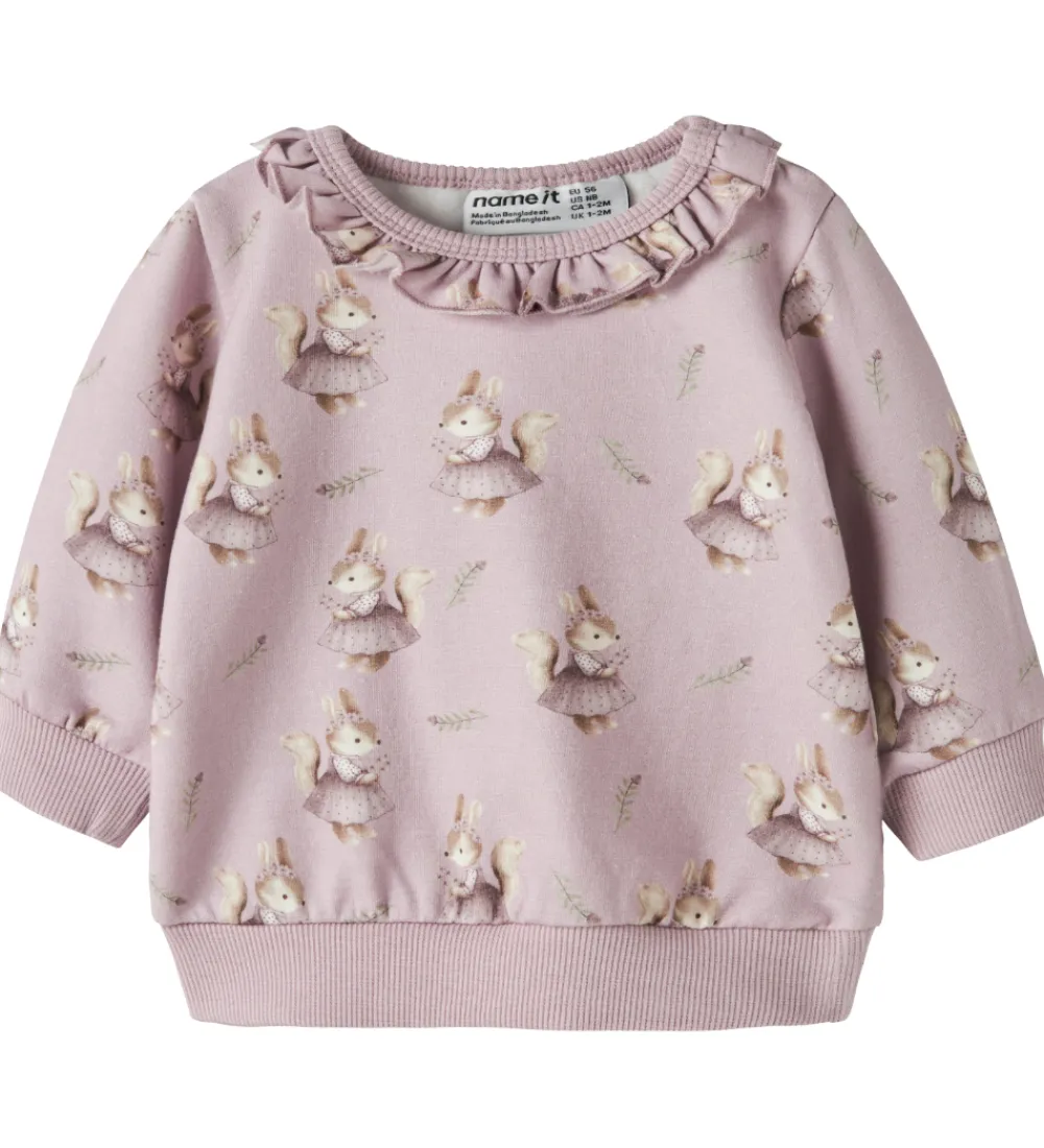 Sweatshirt - NbfShelly - Keepsake Lilac|Name It Outlet
