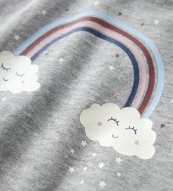 Sweatshirt - NmfVenus - Grey Melange/Rainbow Clouds|Name It Best