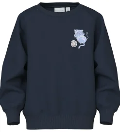 Sweatshirt - NmfVenus - Navy Blazer/Cat Yarn|Name It Discount