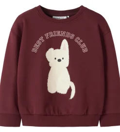 Sweatshirt - NmfViloui - Burgundy/ Best Friend Club|Name It