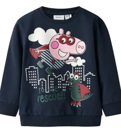 Sweatshirt - NmmOlin Peppa Pig - Navy Blazer|Name It Sale