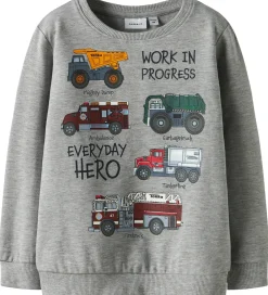Sweatshirt - Tonka - NmmOrson - Grey Melange|Name It Discount