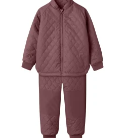Termotøj m. Fleece - PU - NmfMud - Rose Brown|Name It