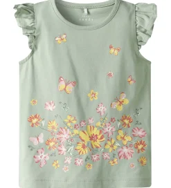 Top - NmfVayana - Aqua Gray/Yellow Flower|Name It Best
