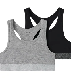 Toppe - Noos - NkfShort - 2-pak - Sort/Gråmeleret|Name It