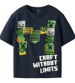 T-shirt - NkmNels - Minecraft - Navy Blazer|Name It Outlet
