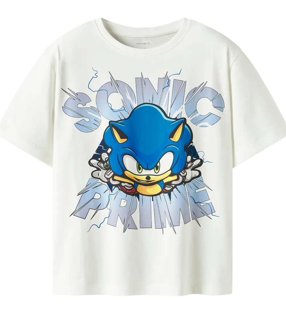 T-shirt - Sonic - NkmNemo - Cloud Dancer|Name It Discount