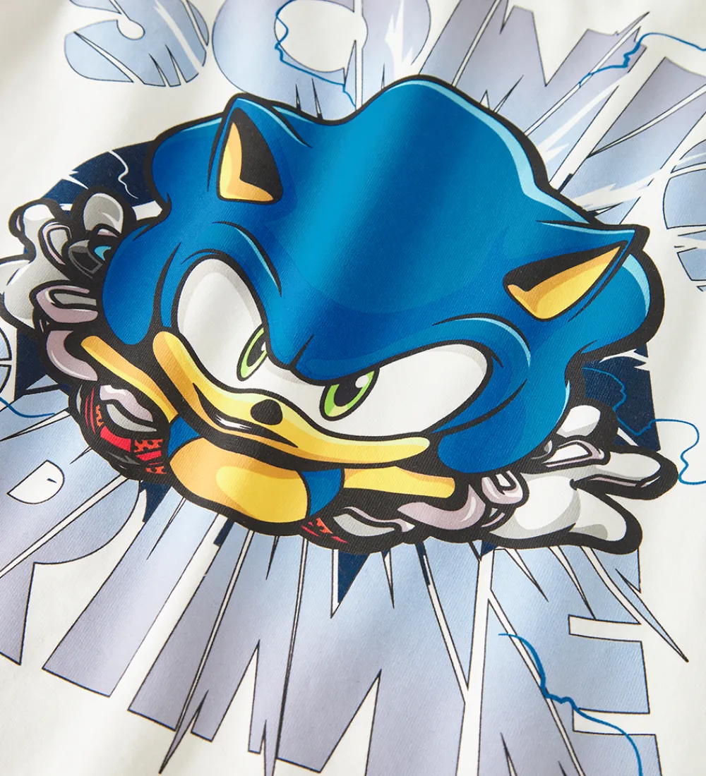 T-shirt - Sonic - NkmNemo - Cloud Dancer|Name It Discount