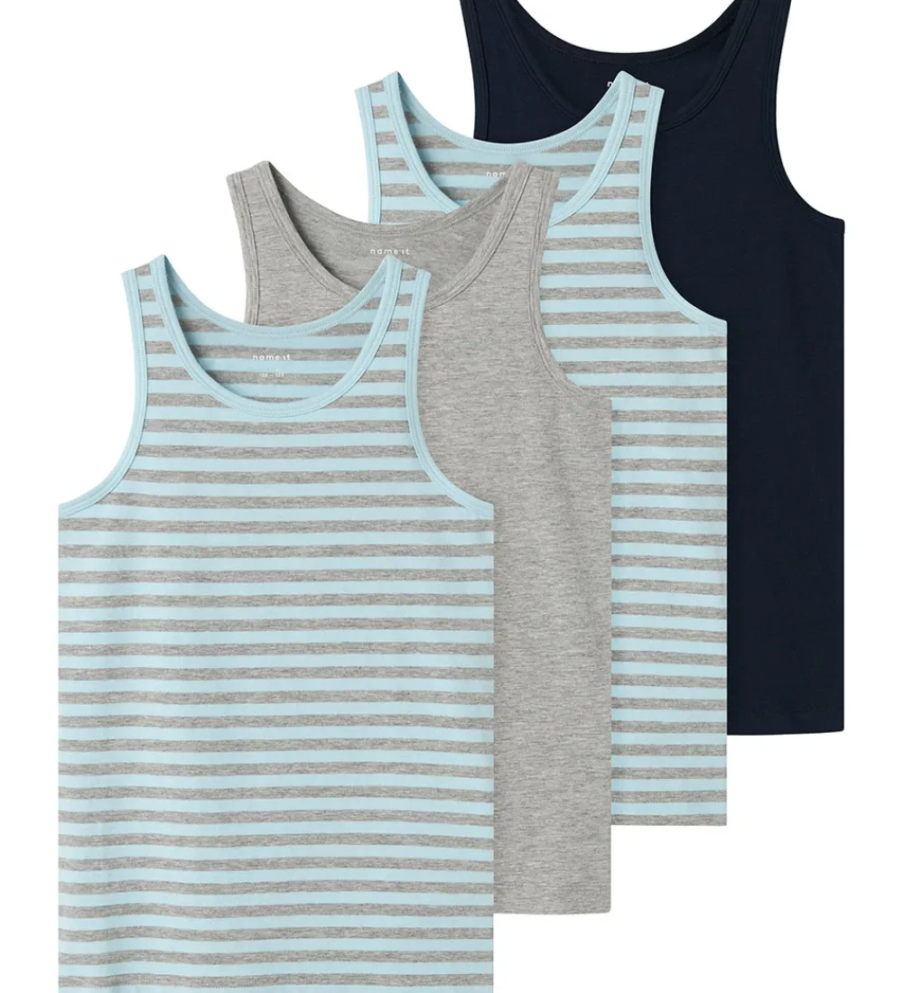 Undertrøje - Noos - 4-pak - NkmTank - Aquamarine|Name It Best