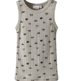 Undertrøje - Uld - Rib - Nacreous Cloud/Small cars|Name It Clearance