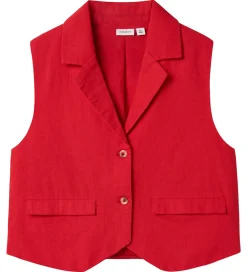 Vest - NkfFalinnen - Kort - Chinese Red|Name It Online