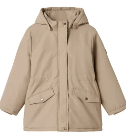 Vinterjakke - NkfMarlow - Silver Mink|Name It Best