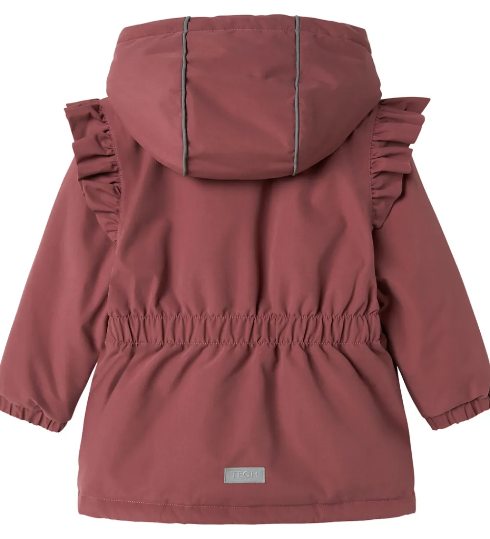 Vinterjakke - NmfSnow05 - Rose Brown m. Flæser|Name It Discount