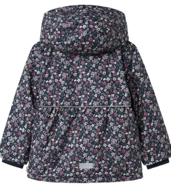 Vinterjakke - NmfSnow05 - Dark Sapphire m. Blomster|Name It Discount