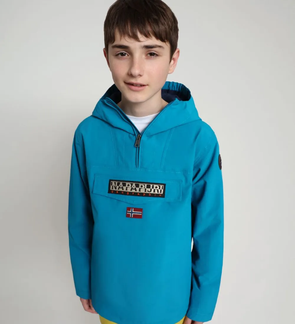 Sommerjakke - Rainforest Anorak - Mykonos Blue|Napapijri Sale