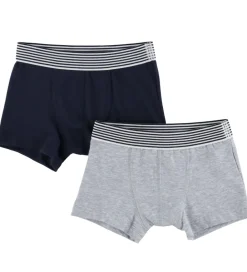 Boxershorts - 2-pak - Navy/Gråmeleret|Petit Bateau Hot