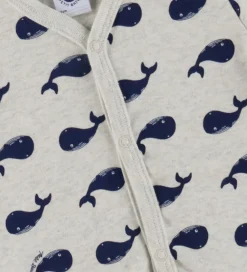 Natdragt - Beigemeleret m. Hvaler|Petit Bateau Sale