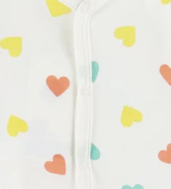 Natdragt - Marshmallow m. Hjerter|Petit Bateau Online
