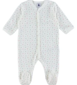 Natdragt - 2-pak - Hvid/Rosa m. Hjerter/Striber|Petit Bateau Hot