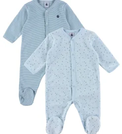 Natdragt - 2-pak - Blå m. Stjerner/Striber|Petit Bateau Discount
