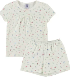 Nattøj - 2-Delt - Marshmallow/Multicolor|Petit Bateau Outlet