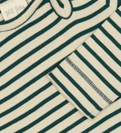 Body l/æ - Rib - Modal - Dark Sea/Off White|Petit Piao Hot