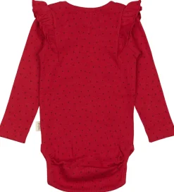 Body l/æ - Rib - Modal - Frill - Jet Red/Biking Red|Petit Piao Best