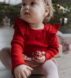 Body l/æ - Rib - Modal - Frill - Jet Red/Biking Red|Petit Piao Best