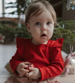 Body l/æ - Rib - Modal - Frill - Jet Red/Biking Red|Petit Piao Best