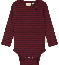 Body l/æ - Rib - Modal - Dark Grape/Biking Red|Petit Piao Clearance