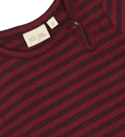 Body l/æ - Rib - Modal - Dark Grape/Biking Red|Petit Piao Clearance