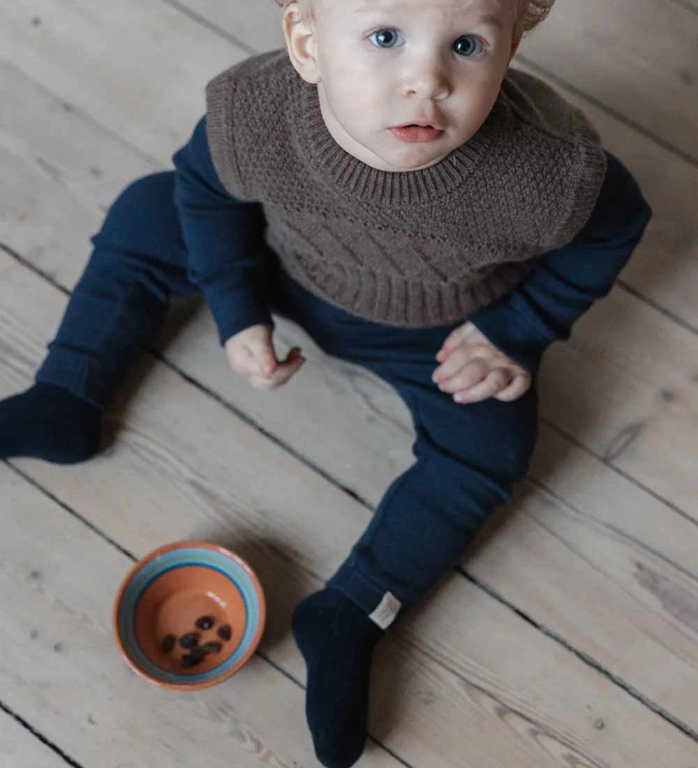 Leggings - Rib - Modal - Dress Blues|Petit Piao Online