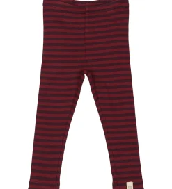 Leggings - Rib - Modal - Dark Grape/Biking Red|Petit Piao Clearance