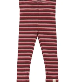 Leggings - Rib - Modal - Biking Red Multistripe|Petit Piao Online