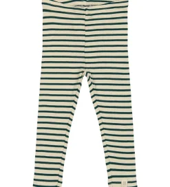 Leggings - Rib - Modal - Dark Sea/Off White|Petit Piao Outlet