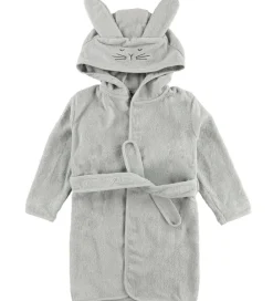 Badekåbe - Grå m. Kanin|Pippi Baby