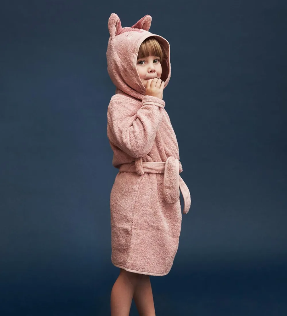 Badekåbe - Misty Rose m. Ræv|Pippi Baby Outlet