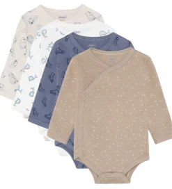 Slå-om Bodyer l/æ - 4-pak - Flint Stone|Pippi Baby New